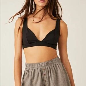 Free People Black Corset Bralette